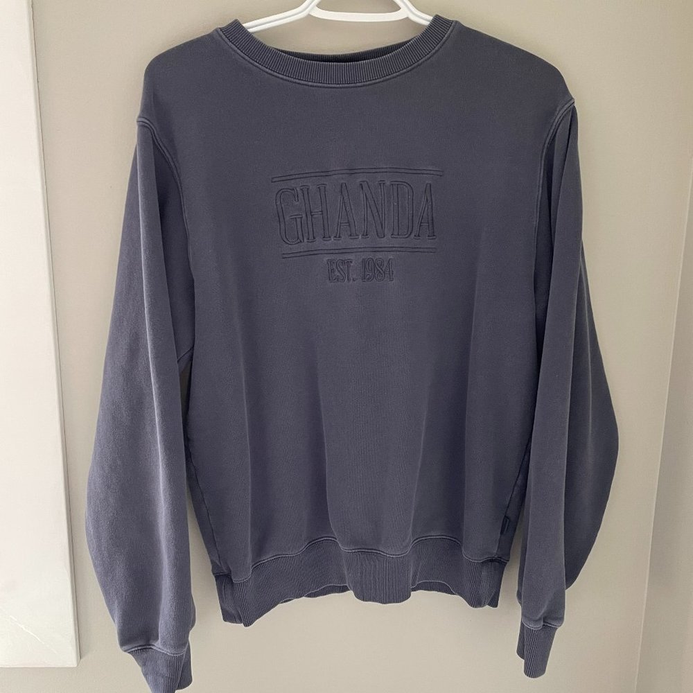 GHANDA Navy Crewneck Sweater